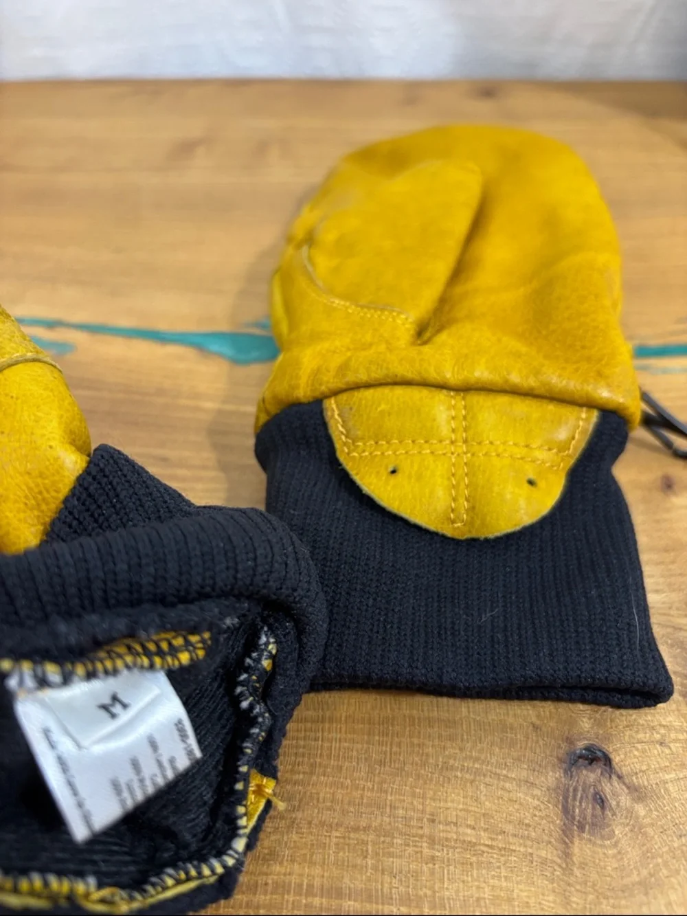 FlyLow Leather Ski Winter Mitten Style Gloves - Unisex Medium -